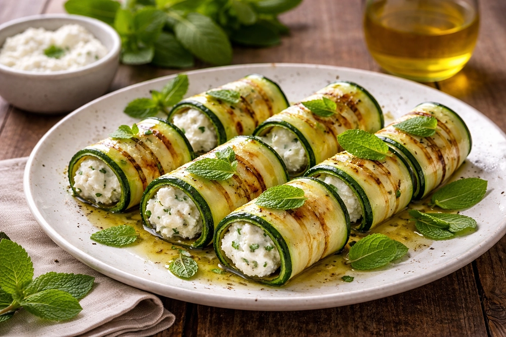 Involtini di zucchine grigliate
