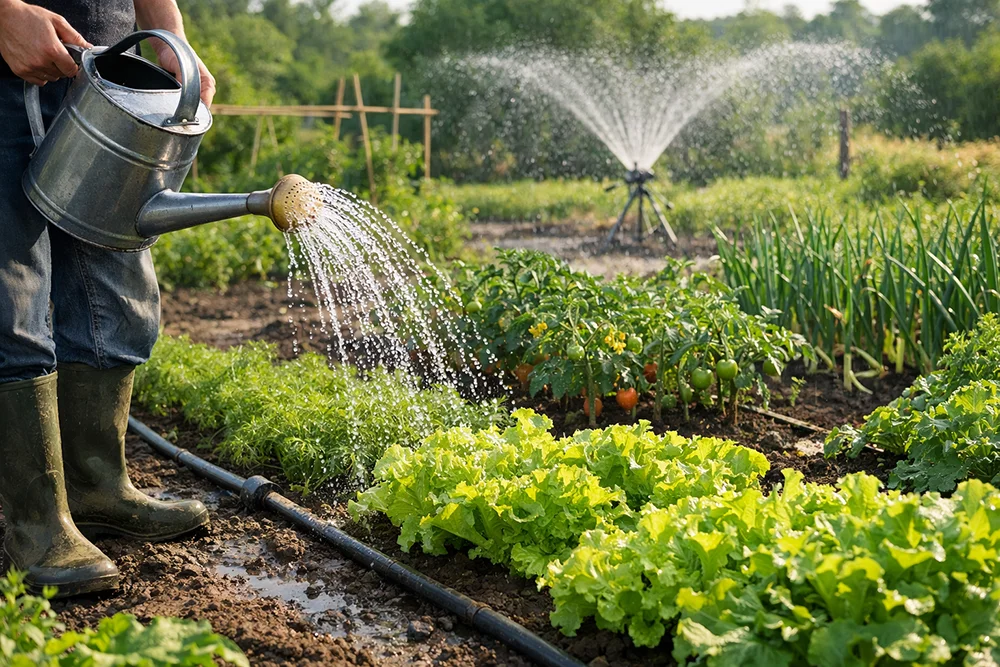 Come innaffiare correttamente l’orto