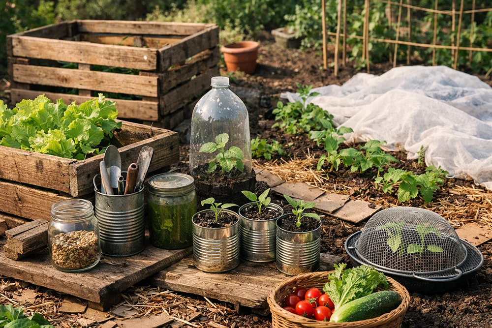 come riutilizzare materiali nell’orto