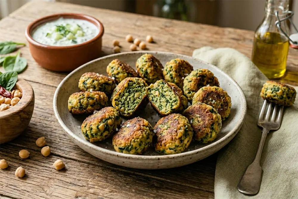 polpette di ceci e spinaci