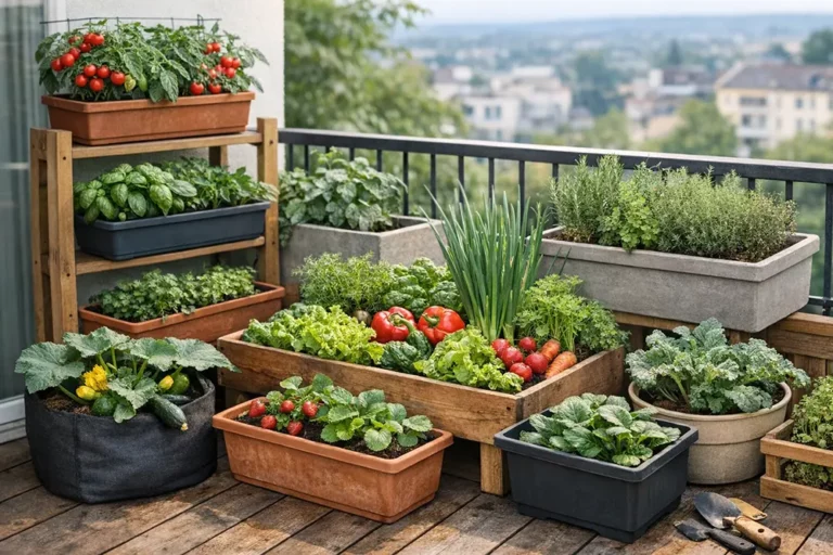 Vasi per orto sul balcone