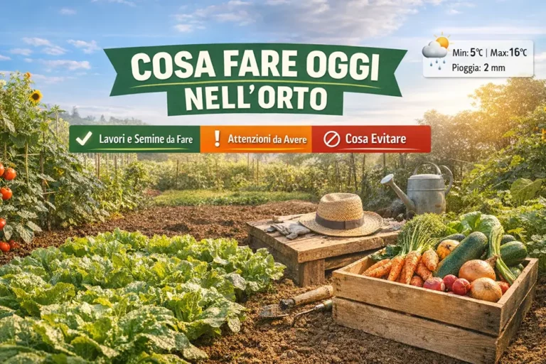 cosa fare oggi nell'orto