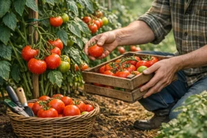 raccolta dei pomodori