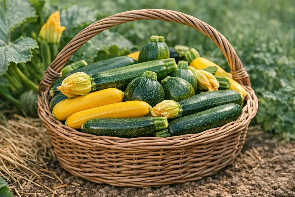 raccolta delle zucchine