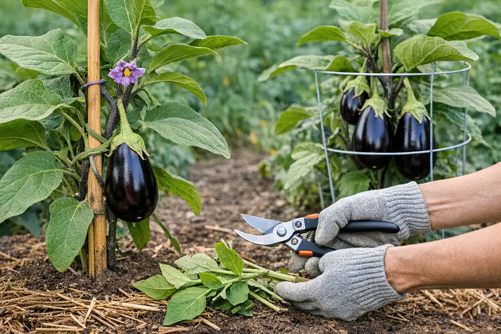 potatura delle melanzane