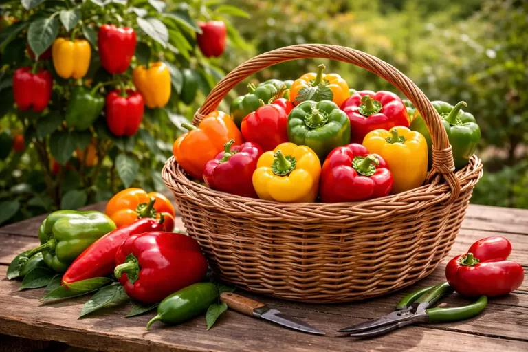 raccolta dei peperoni